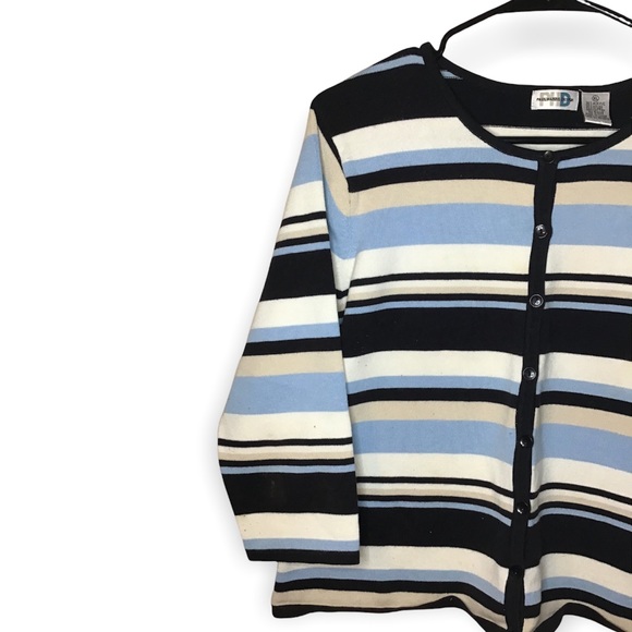 Paul Harris Design striped sweater blouse - Picture 3 of 5
